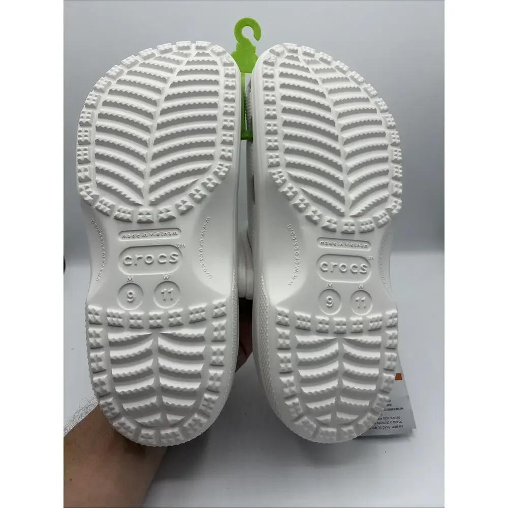 Crocs Men's Classic Clog Authentic Shoe Style 10001 Sz US M9 W11 EU 43 NWT White